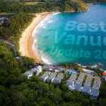 Aerial view of a luxury beachfront event venue in Phuket suitable for conferences, corporate events, and incentive programs